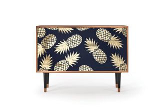 StoryZ Aparador azul y amarillo 2 cajones y 2 puertas L 115 cm