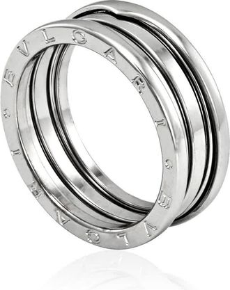 Bulgari B.Zero1 18K White Gold 3-Band Ring, Brand Size 53 (US Size 6)