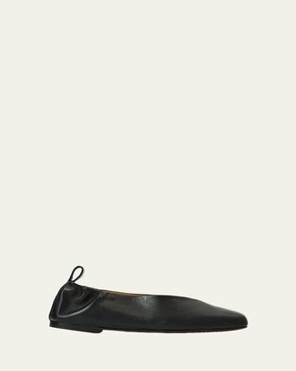 Aquatalia Clio Leather Ballerina Flats