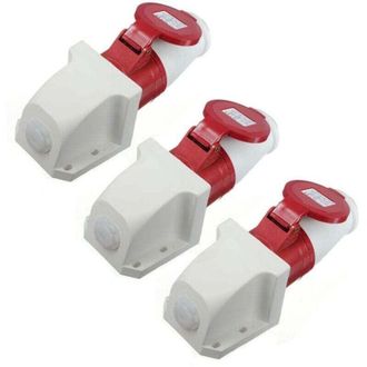 OEM Enchufe Trif&aacute;sico De 16 A, 5 Pines, Ip44, Resistente A La Intemperie, 380-415 V, 3p+n, Con Conexi&oacute;n A Tierra.-crezuo