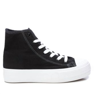 Xti Womens Canvas High-Top Sneakers In Black