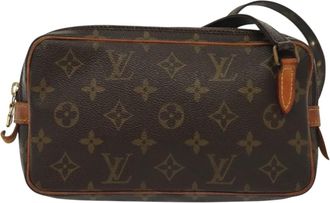 Louis Vuitton Marly Brown Canvas Shoulder Bag (Pre-Owned)
