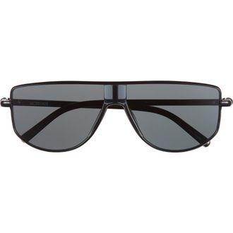 Jacquemus Corsa Sunglasses in Black/Silver/Black/Grey at Nordstrom