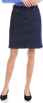 Karen Kane High Waist Pencil Denim Skirt in Indigo Blue at Nordstrom, Size 14