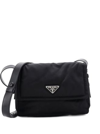 Prada Padded Flap Shoulder Bag Re-Nylon Small crossbody bag - Zwart