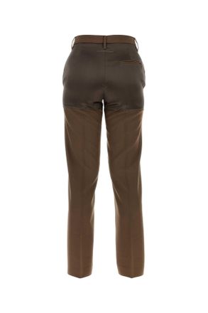 Maison Margiela Womens Brown Polyester Blend Pant Chestnut Pantaloni