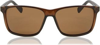 Nautica N2246S Polarized 210 Mens Sunglasses Brown Size 58