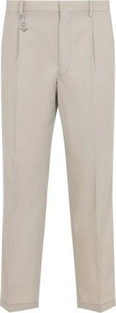 Prada Suit Trousers, male, Beige, Size: XL Cotton Pants