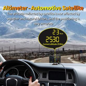 OEM Veloc&iacute;metro Y Od&oacute;metro Gps Digital De 4,7 Pulgadas Con Pantalla Lcd Hud Y Alarma De Sobrecarga Para Todo El Veh&iacute;culo (5-24 V) -crezuo