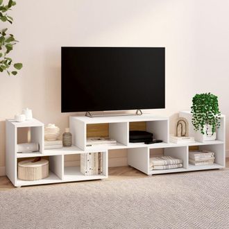 IDMarket Mueble Tv Modular Leonard 3 Piezas Para Sal&oacute;n, Dormitorio Y Estudio, 140-205 X 30 X 43 Cm