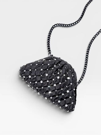 Maria La Rosa Womens Strass Mini Game Clutch Bag In Black