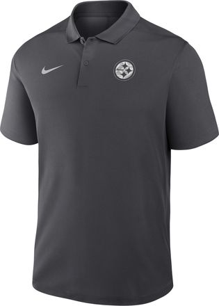 Nike Pittsburgh Steelers Fractal Logo Victory Nike Mens Dri-FIT NFL Polo in Grey | 35806F7L-M2H