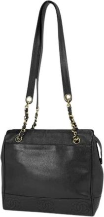Chanel Pre-owned Shoulder Bags, female, Black, Size: ONE SIZE Pre-owned Vintage Shoulder Tote