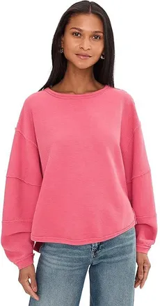 Free People Total Eclipse T-Shirts Womens Clothing Hibiscus Pop : LG (Womens 12-14), Cotton