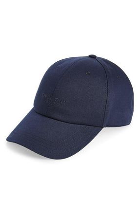 Givenchy Embroidered Logo Adjustable Baseball Cap in Midnight Blue at Nordstrom