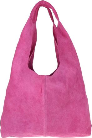 Girly HandBags Womens Plain Open Shoulder Bag (Fuchsia)