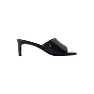 Anine Bing Jayden Mule Sandaal - Dames - Muiltjes - Zwart - 41 EU - Leer - Schoenen