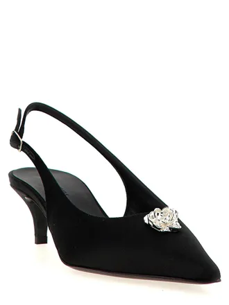 Magda Butrym Rosetta Slingback Heel - Black