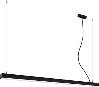 Thoro L&aacute;mpara de techo negro aluminio 4000k alt. 150 cm