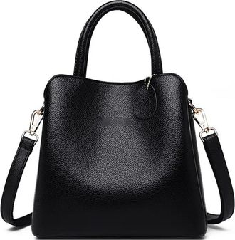 Generic Handbags Women Bags Female Croosbody, Compatible For Small Casual Tote Bag(Black)