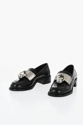 Prada Mocassini in Pelle Spazzolata con Dettaglio Piercing Frontale Prada