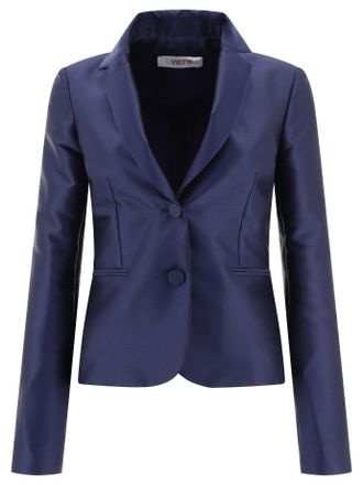 F.it Satin Single Breasted Blazer