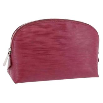 Louis Vuitton Pre-owned Cosmetic Pouch - Dames - Vintage Accessoires - Rood - ONE Size - Leer - Vintage