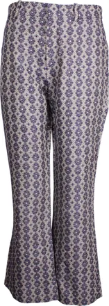 Gucci Gucci broek met wijde pijpen en print in veelkleurig linnen