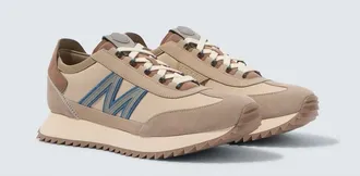 Moncler Pacey2 suede-trimmed sneakers