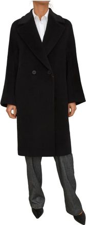 Max Mara Cappotto - Dames - Mantel - Zwart - XL - Wol - Jassen