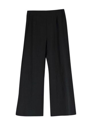 Faithfull The Brand Faithfull The Brand Black Wide Leg Linen Trousers Size S