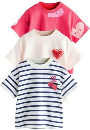 Next Kids Assorted 3-Pack T-Shirts in Red Multi at Nordstrom, Size 5-6Y