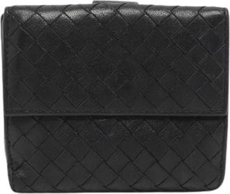 Bottega Veneta Pre-owned Wallets, female, Black, Size: ONE SIZE Pre-owned Leather Wallet