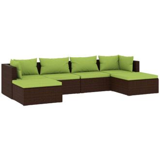 vidaXL 6 Pcs Set Lounge Garden Con Almohada