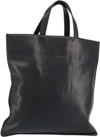 Loewe Pre-owned Tote Bags, female, Black, Size: ONE SIZE Pre-owned Leather Tote