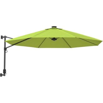 vidaXL Sombrilla De Pared Con Led Verde Manzana 290 Cm Vidaxl