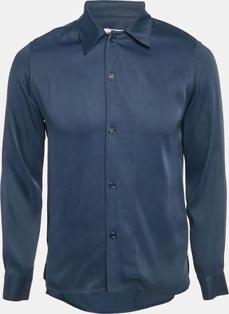 Sandro Blue Satin Requin Shirt