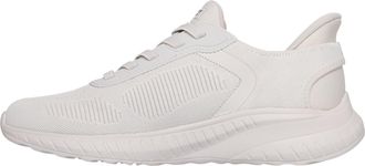 Skechers Mens Bobs Squad Chaos Solid Step Sneaker, Off White Knit, 10 UK