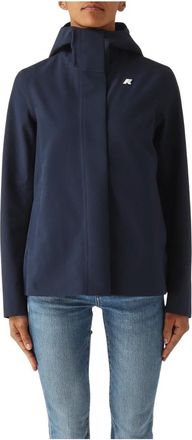 K-Way Madalina Bonded Jersey - Dames - Regenjassen - Blauw - XS - Nylon - Jassen