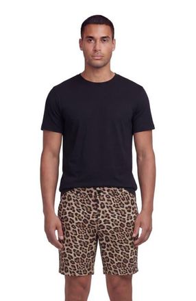 Lords of Harlech Leopard Mens Flat Front Short in Leopard Brown at Nordstrom, Size 30