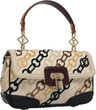 Louis Vuitton Tweedehands Canvas Louis Vuitton tassen - Dames - Vintage Handtas - Beige - ONE Size - Vintage
