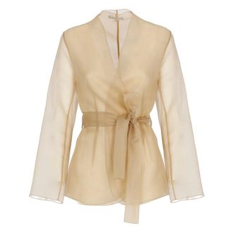 Antonelli Blazers, female, Beige, Size: XS Elia Silk Jacket