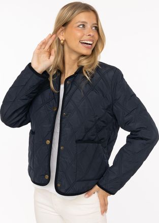 Zwillingsherz Steppjacke ZWILLINGSHERZ Classic, Damen, Gr. XXL, marine, Obermaterial: 100% Polyester, Jacken Steppjacke, Kordkragen, Knopfleiste und Taschen