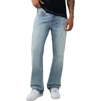 True Religion Billy Super T Bootcut Jeans in Scuff Toe Indigo Light Wash at Nordstrom, Size 38