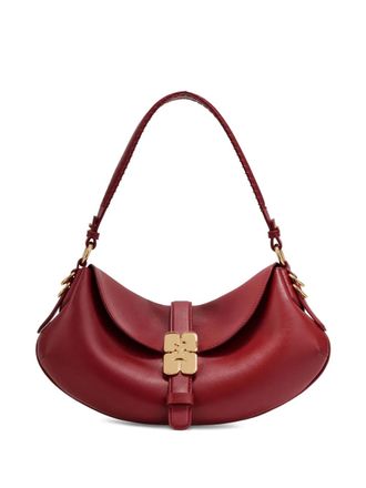 Ganni buckle shoulder bag - Red