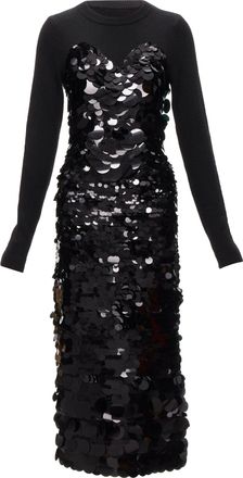 Altuzarra merino wool knit gradient pailette cocktail dress