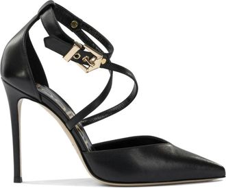 Ninalilou Auril Pointed-Toe Strappy Pump - Dames - Pumps - Zwart - 40 EU - Leer - Schoenen