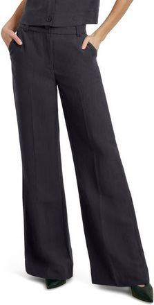 Favorite Daughter The Fine Line Pinstripe Pants in Navy at Nordstrom, Size 10