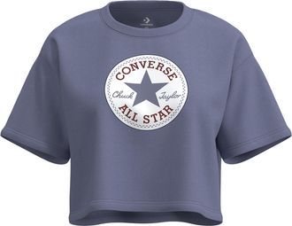 Converse T-Shirt CONVERSE CHUCK PATCH TEE, Damen, Gr. XXL, slate lila, Obermaterial: 62% Baumwolle, 33% Polyester, 5% Elasthan, Rundhals, Shirts T-Shirt, sport