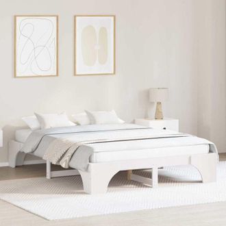 vidaXL Estructura De Cama Blanco 207 X 147 X 30 Cm Vidaxl